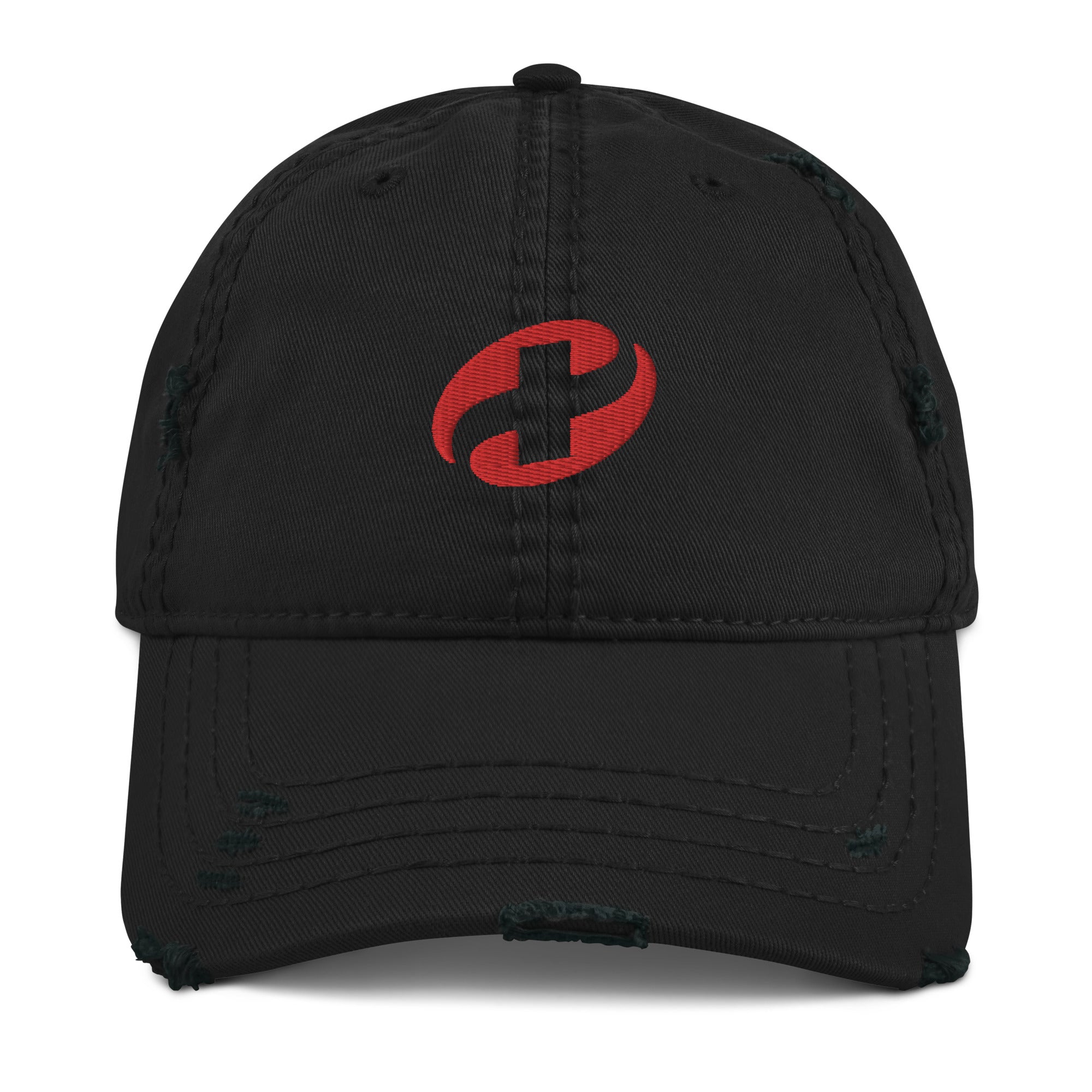 Distressed Dad Hat the Real PharmD Icon Red