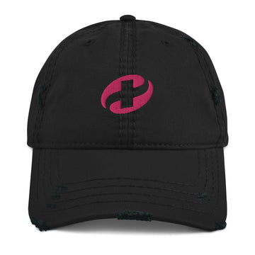 Distressed Dad Hat the Real PharmD Icon Pink