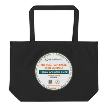 Large organic 'Moringa' tote bag (Black)