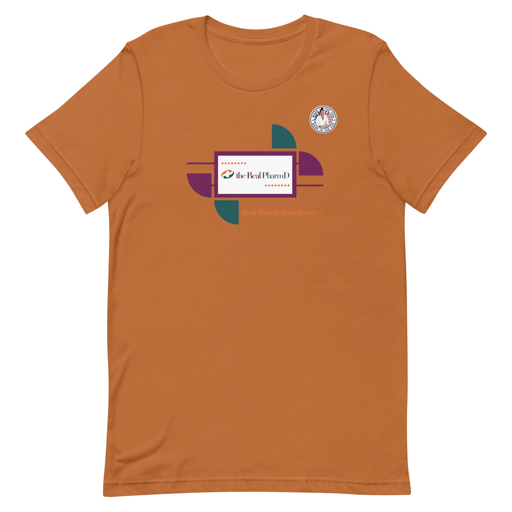 The Real PharmD With Made In The USA Green Purple Box Unisex t-shirt